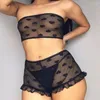Beha's sets erotisch kanten babydoll doorzien door beha en hoge taille ruche panty lingerie set mode sexy ondergoed