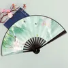 Декоративные фигурки винтажные украшенные складные ручные вентиляторы аксессуары 10,6 дюйма бамбуковая кость китайские шелковые вентиляторы для танцев костюма