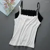 Tank di camisoles Donne Slimt -Fit Small Top con canotta Summer Summer Whatwear Black Strem