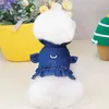 Habillement de chien en peluche en peluche jupe finition antibactérienne protégeant la colonne cervicale à 5 tailles fournitures robe confortable tissu