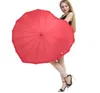 parapluie de forme de coeur rouge parasol romantique parasol à long terme pour le mariage po