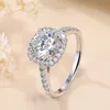 Pass Tester 1ct 2ct Moissanite Ring 925 Sterling Silver Moissanite Diamond Ring for Men Women for Daily Wear and Gift For Engagement Wedding