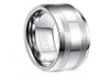 8 mm de large 23 mm d'épaisseur double lassa Stripe White K Tungsten Steel Ring Code American 614 avec un demi-yard1524696