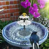 Bahçe Dekorasyonları Güneş Pompası Pompalı Kuş Banyosu Suyu Dekorasyon için Çift Taraflı Filtrasyon Seviyesi Tespiti