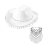 Berets Western Cowboyhut und Bandana Glitter Strass Rand Sunhat Cowgirl