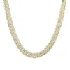 Hot Sale groothandelsprijs 10k 14k 22k vaste goud alle mm alle maat losse diamanten Cuban Link Chain