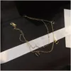 Anklets 23SS 11Style Women 18Kゴールドメッキステンレス鋼のクリスタル愛好家ギフトリストバンドカフチェーンジュエリーアクセサリードロップ配信