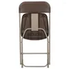 Tapijten serie plastic vouwstoel - bruin 10 pack 650 pond gewicht capaciteit comfortabel evenement stoel -lichtgewicht