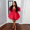 Unique hors l'épaule Robes de retour à la maison Sleeve gonflée avec perle Tutu mini robe de bal pour vestidos de Special de Soiree