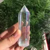 Figurines décoratives 3pcs 7-9cm Aura Angel Clear Melting Stones Wand Point Minerals For Healing Quartz Stone Gift Gift Home Decoration