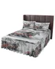 Jupe de lit de style chinois peinture paysage paysage élastique ajusté lit avec taies de couverture de couverture de matelas à couverture