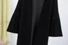 Ethnische Kleidung Frauen Jilbabs offen vorne Abaya Solid Long Sleeve Maxi Länge Kleid Damen Muslim Strickjacke Abayas Out Kaftans