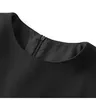Robe broderie de couleur de couleur unie noire d'été