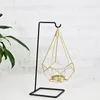 Bougeoirs Golden Metal Novelty Nordic Cougies pour chambre à coucher Restaurant le restaurant Decor Decor Air Plant Stand