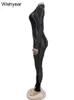 Damen -Jumpsuits ROMPERS Jahr Luxus -Strass -Steine ​​funkeln long Slve Skinny Mesh schwarze Overalls Frauen Geburtstag Sexy Nachtclub Ein Stück Rompers T240510