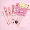 Make -up Pinsel 8pcs Set Sailor Moon Magische Sakura niedliche Pinsel Kosmetische Gesichtspulver Fundament Bie