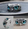 Entier 20pcs hibou anneaux Eyes Silver Plate Anneaux Vintage Men VINDES FEMMES PUNK ROCKER COOL PARTO PARTINE7865128