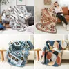 Cobertores Geometria Throw Blanket Sofá Toalha para Couch Decorativo Slipcover joga Plane de viagem Retangular