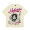 Street Graffiti Print Tshirts Summer Harajuku Tee Y2K Vêtements Vintage Black Loose Men surdimension