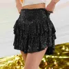 Kobiety spódnice mini spódnica perłowa pół spódnicy jesień seksowna pikantna dziewczyna cekinowa krótka spódnica solidna kolorowa spódnica