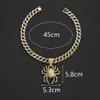 Personlig design Alien Spider Pendant Necklace Hip Hop Full Diamond 3D Cuban Chain Jewelry Holiday Presents