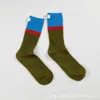 Chaussettes masculines 23SS designer coréen designer à la mode chaussettes de marque pour enfants purs coton pur spring / étiquette d'été bloquant le tas de sports de sport