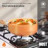 Ensembles d'établissements de cuisine Ensemble de soupe antiadhésive en céramique / casserole à lait / poêles à frire |Pan de cuivre en aluminium avec induction du couvercle compatible