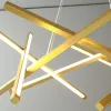 Noordse minimalistische strip LED kroonluchter verlichting woonkamer eetkamer huisdecoratie hanglamp slaapkamer hangende lampen luminaire