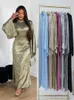 Ethnische Kleidung glänzender Satin Abaya Dubai Luxus 2024 Muslimer Islam Abayas für Frauen Kaftan Kleid Ka Caftan Marocain Femme Vestidos Musulmanes T240510