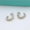 Luxury Designer Hoop Cross Diamond Earrings Brand 925 Sterling Silver Gold Cross Round Circle Zircon Loop Earrings For Women Jewelry Gift 017