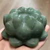 Figurines décoratives 8 cm Stone naturel cristal vert aventurine lotus sculpture figurine guérison gemme Craft 1pc