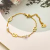 Jewelry Sets 18K Gold Plated Bracelet Pearl Chain Luxury Brand Designer Pendants Necklaces Stainless Steel Letter Choker Pendant Necklace Jewelry Accessories