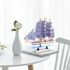 Modèles de figurines décoratifs Shipboat navire en bois voile nautique décoration de bateau décoration décorations décorations de maison en bois vintage en bois