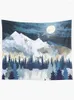 Taquestres Lunit Snow Tapestry Room Decorações de Estética Casa