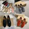 Pianas loro Designer Men Femmes Locons plats bas bas en top en tople en cuir oxfords oxfords mocassins décontractés mobile baskets glissades robes chaussures taille 36-45 édition originale wo