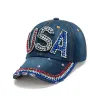 13 stylów Bling Diamond Trump 2024 Baseball Cap USA Kampania wyborcza kapelusz kowbojowy Caps Regulowane Snapback Women Denim Hats