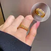 Дизайнерское кольцо открытые герметичные кольца для женщин с золоты