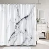 Rideaux de douche marbre luxe naturel abstrait texture fluide rideau