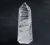 Natural Rare Black Tourmaline Crystal Point Colonne Hexagonale Ornement Mineral Réparation magique Purrise Bouche Decoration Home Decoration2485406