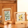 Quadros quadros simples de madeira sólida com trapezoidal criativo 6/7/8 polegadas Poster e suporte de tela de mesa