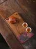 Tea Trays Handmade Plum Blossom Purple Copper Pot Water Storage Rectangular Tray Set Dry Brewing Table Teaware Making