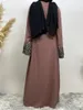 Vêtements ethniques Dernières Abayas pour femmes Appliques Souilles robe Femme Musulmane Turquie Kimono Modest Robe Dubai Islamic Kaftan