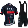 Cykeluppsättning UAE Team Jersey Bike Shorts Män kvinnor 20D Ropa Ciclismo Riding Maillot Bicycle Clothing Uniform 240511