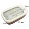 Dinnerware 1 Set Convenient Bento Case Anti-Leakage Classify Storing Lightweight 2 Grids Container With Spoon Fork