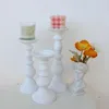 Bandlers Supu Green Style Set en bois Candelabra Créative Candlestick Holder Pilier Pilier Table de bureau Décoration de mariage Decoration