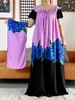 Vêtements ethniques 2023 Été Africain Lady Summer Slve Robes Slve Colon Board Floral Boubou Maxi Islam Femmes Dress African Abaya Clothes T240510