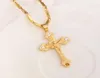 18 K vaste fijne geel goud hanger gevulde CZ Charms Lines ketting sieraden fabriek God geschenk5363828