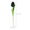 Fleurs décoratives 10 pcs noir Tulip Flower Artificial Household Tulips fournit une décoration intérieure fausse pu