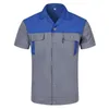 Mäns casual skjortor skjorta hög synlighet Safetys reflekterande byggnadsarbete neon kort ärm sommarknapp upp blusar