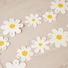 Décoration de fête Daisy Flower Banner Papier Garland Flag Boho Girl Birthday Decor Happy Wedding Supplies